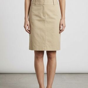 Rafaella Tailored Pencil Skirt in Khaki Tan